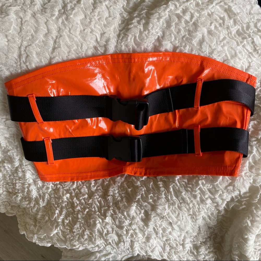 Dolls Kill Orange Buckle Top